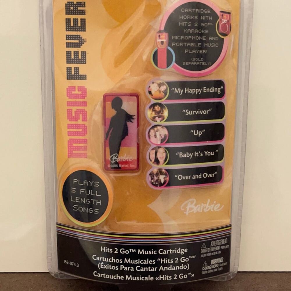 Mattel 2005 Barbie Hits 2 Go Karoke Music Cartridge - Fever Gold Pack BE-074.3